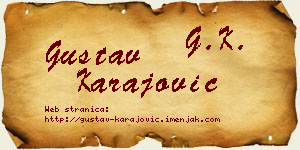 Gustav Karajović vizit kartica